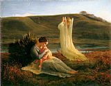 Le Poeme de l'ame - L'Ange et la mere by Anne-Francois-Louis Janmot